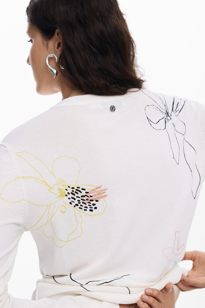 Maglione leggero con tratti floreali | Desigual