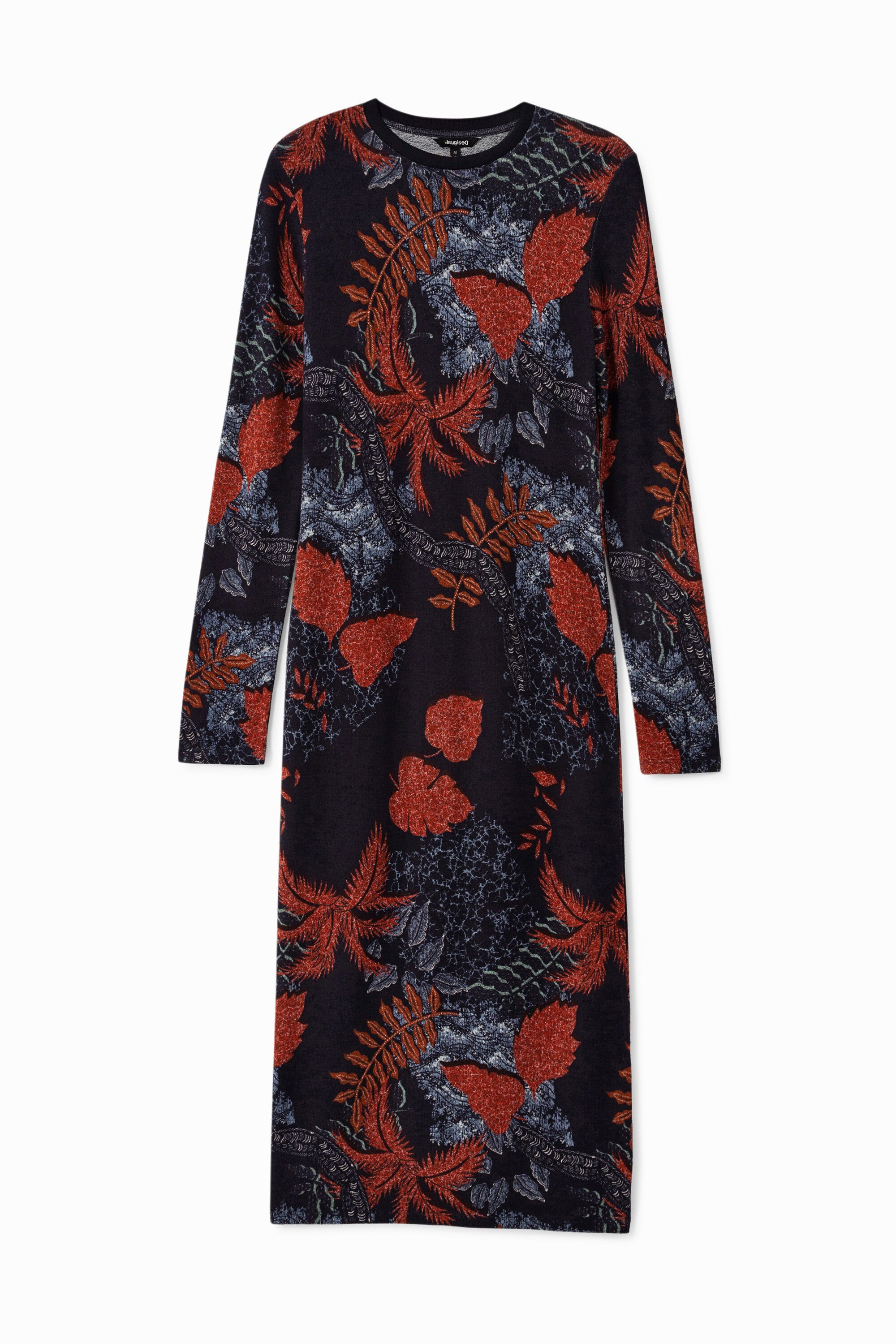 Slim knit floral dress