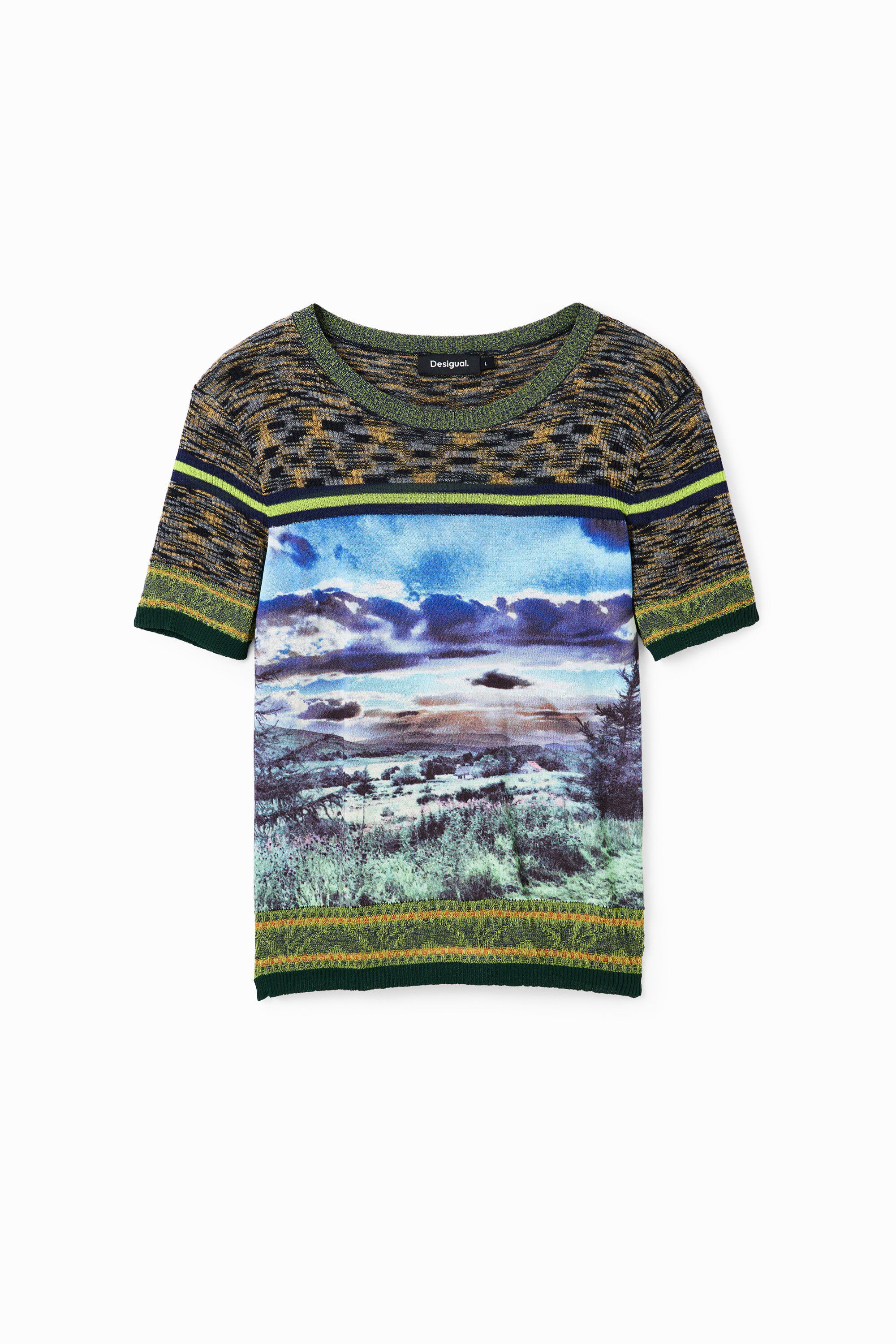 T-Shirt Strick Landschaft