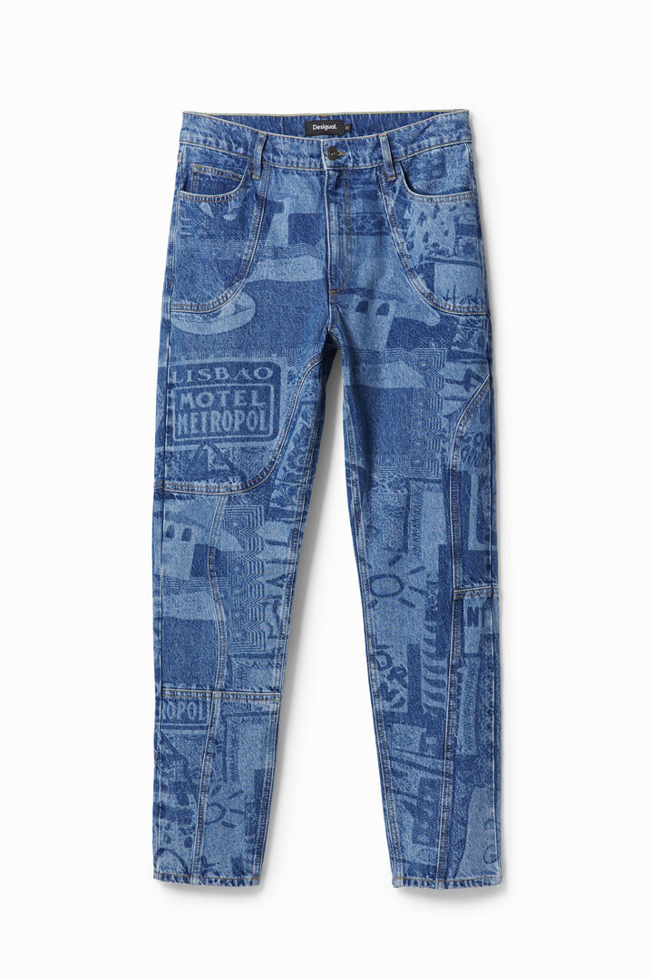 Laser print carrot jeans | Desigual