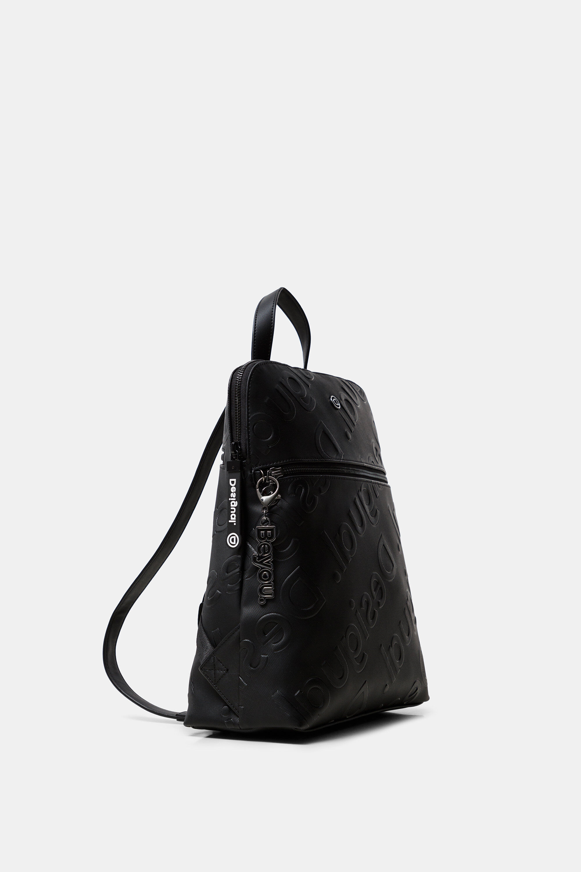 Square backpack logo relief