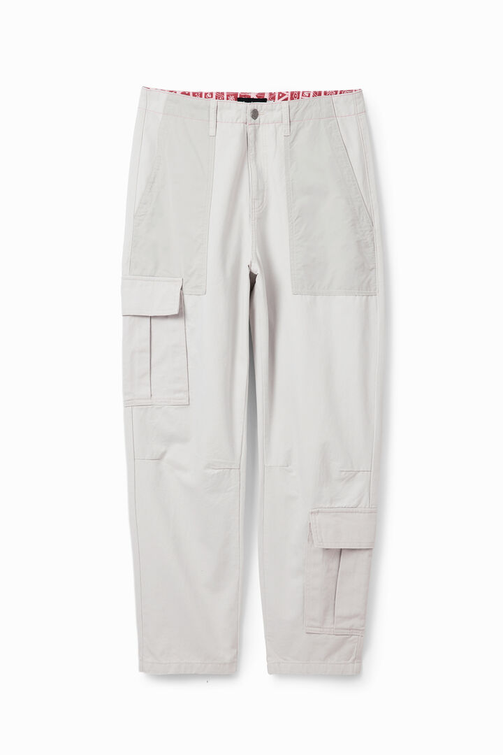 Patchwork cargo trousers