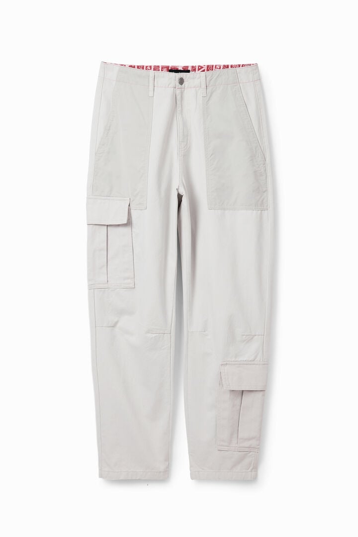 Patchwork cargo trousers