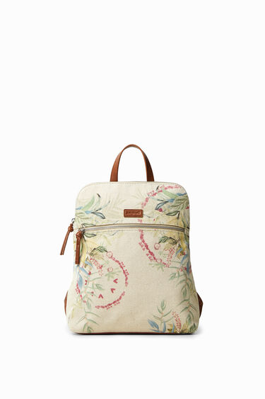 Mochila lona flores | Desigual