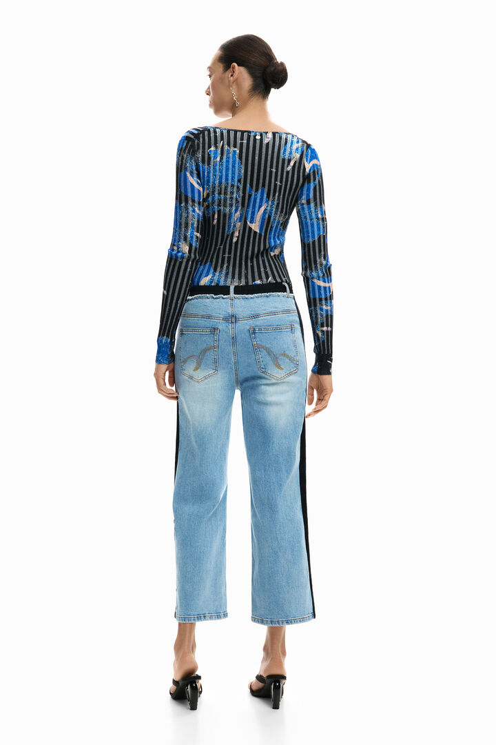 Pantalón vaquero bimateria | Desigual