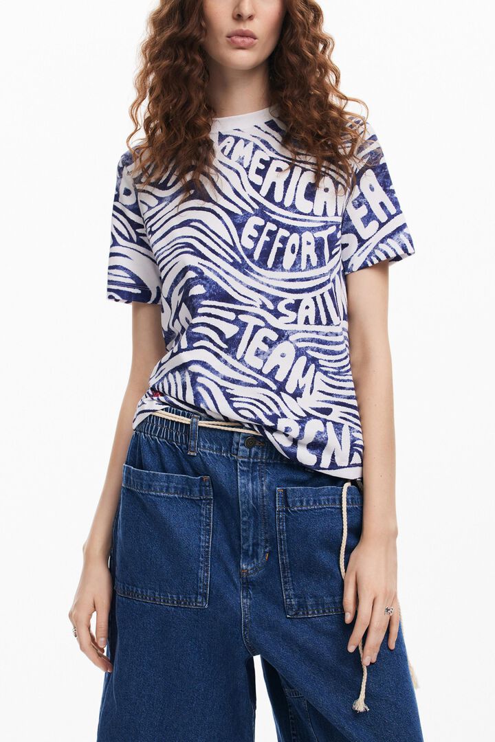 Camiseta azul American Magic | Desigual