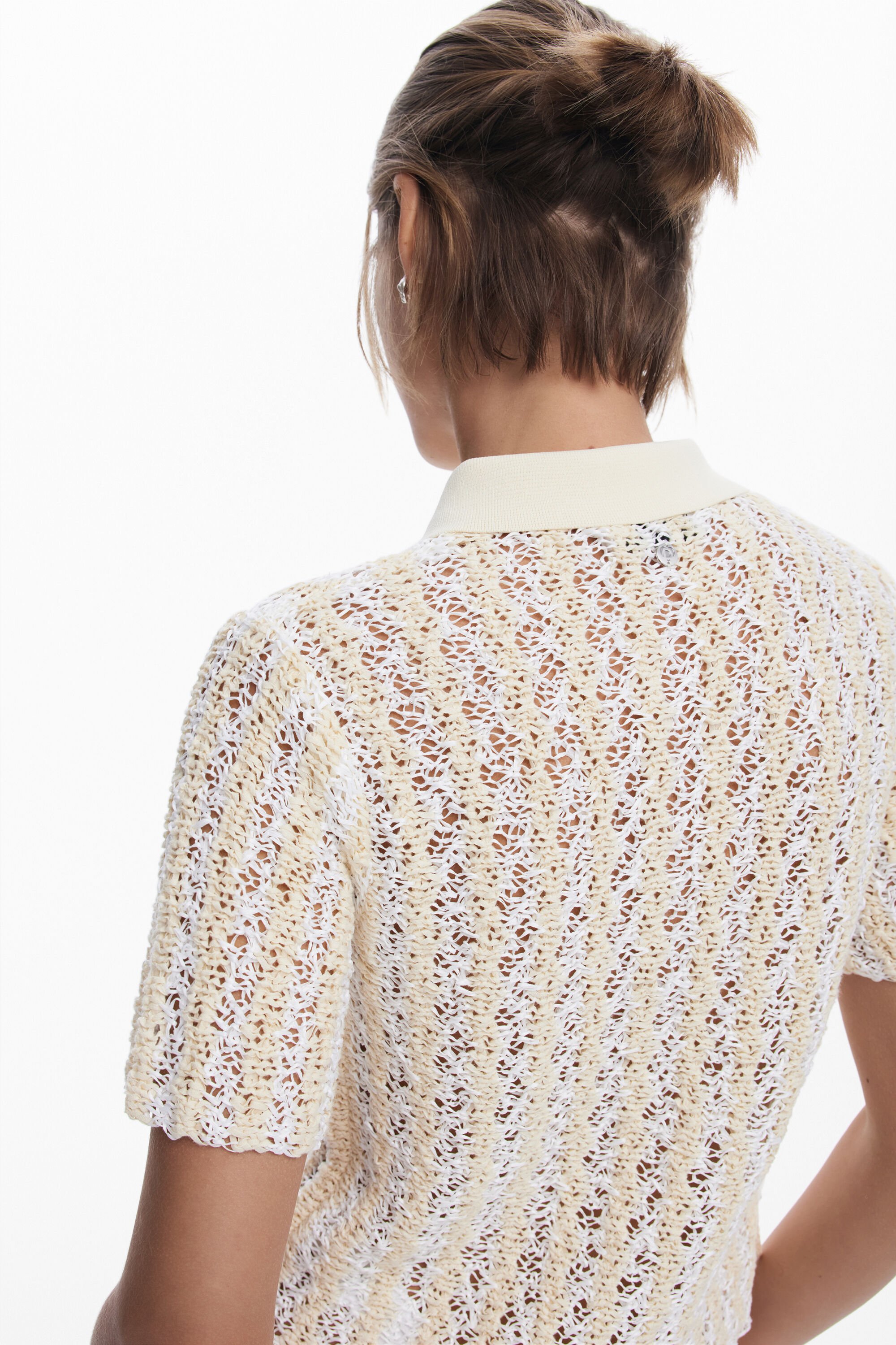 Crochet polo top Women's I Desigual.com