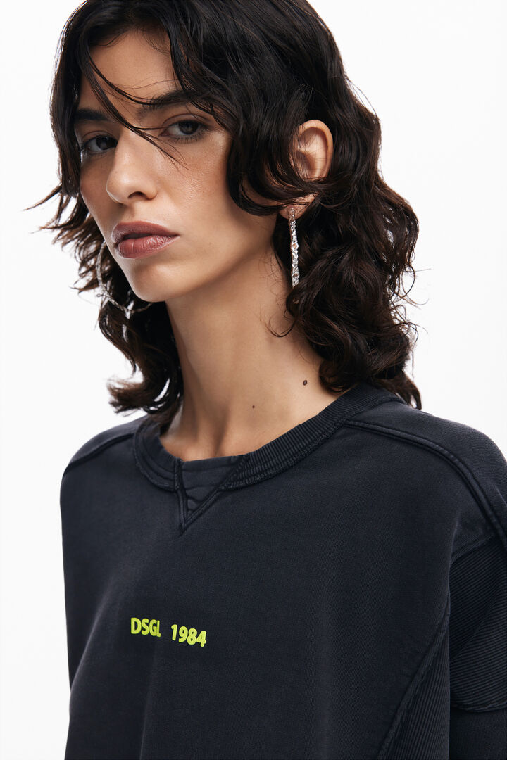 Washed effect sweatshirt | Desigual
