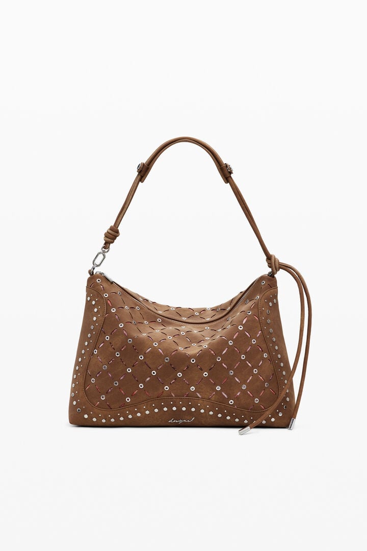 Bolso efecto piel troquelado mediano