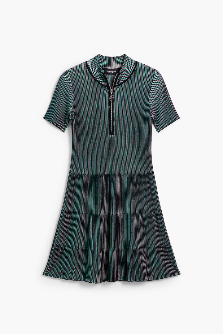 Textured zipper dress | Desigual