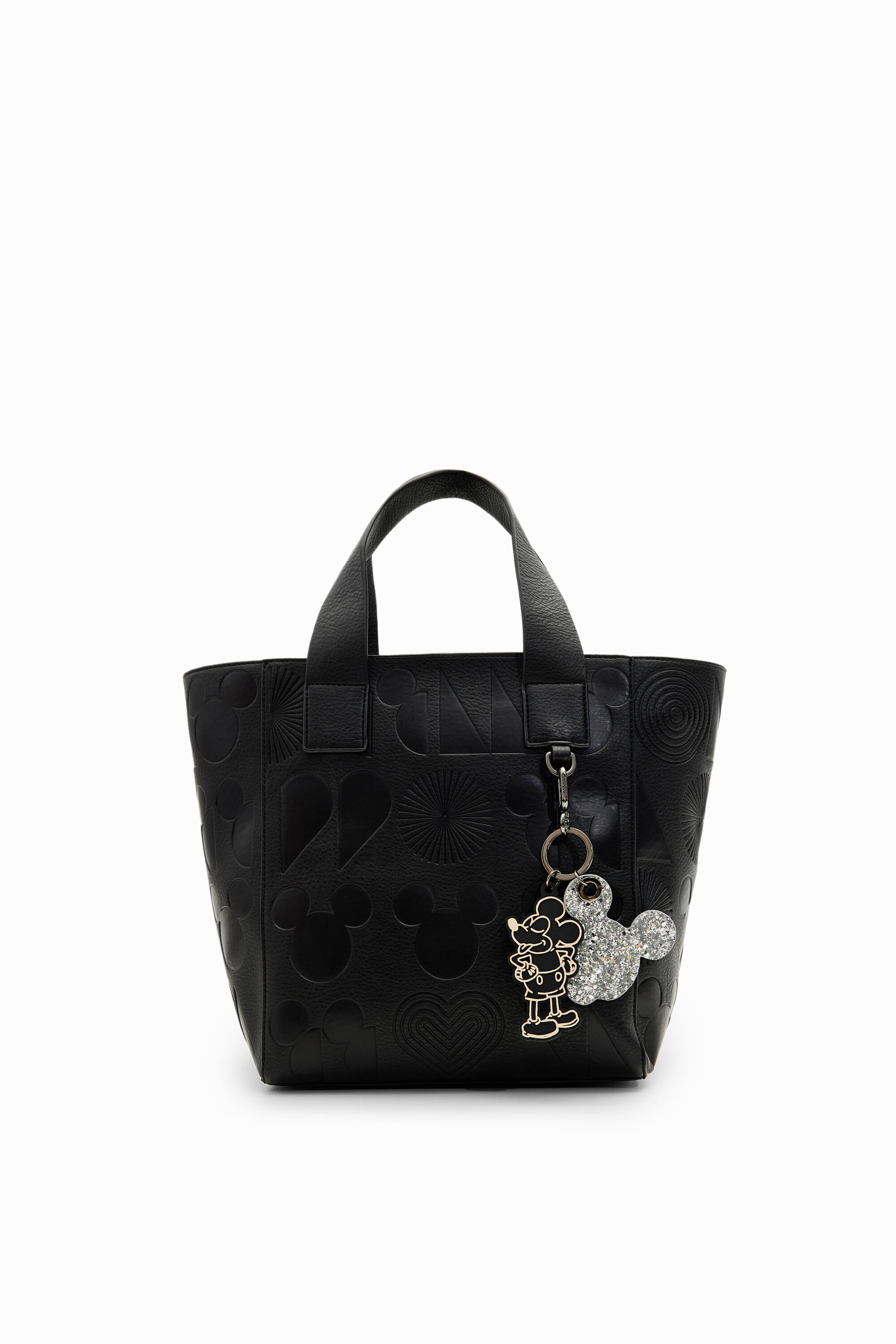 Shop Desigual M Mickey Mouse Tote Bag In Black