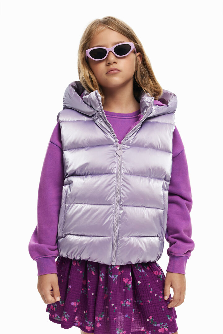 Metallic padded vest