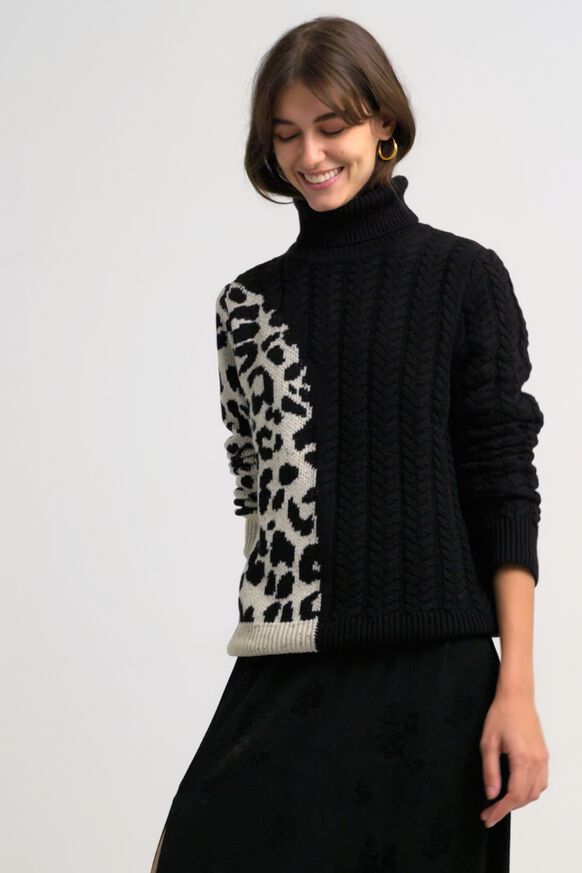Knit jumper animal print | Desigual