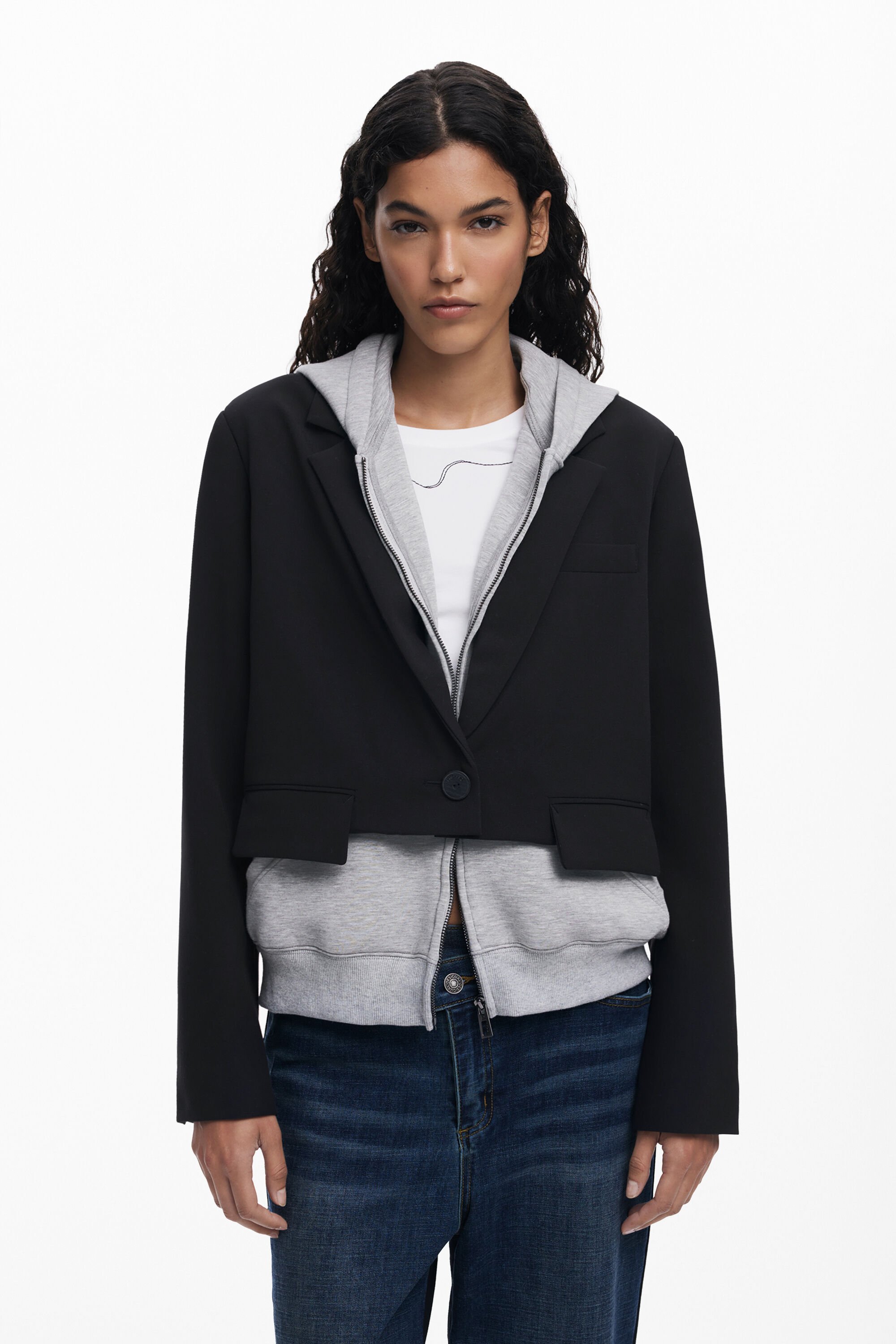 Veste en maille combinée - Desigual - Modalova