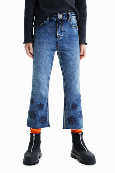 Jeans svasati cropped floccati | Desigual