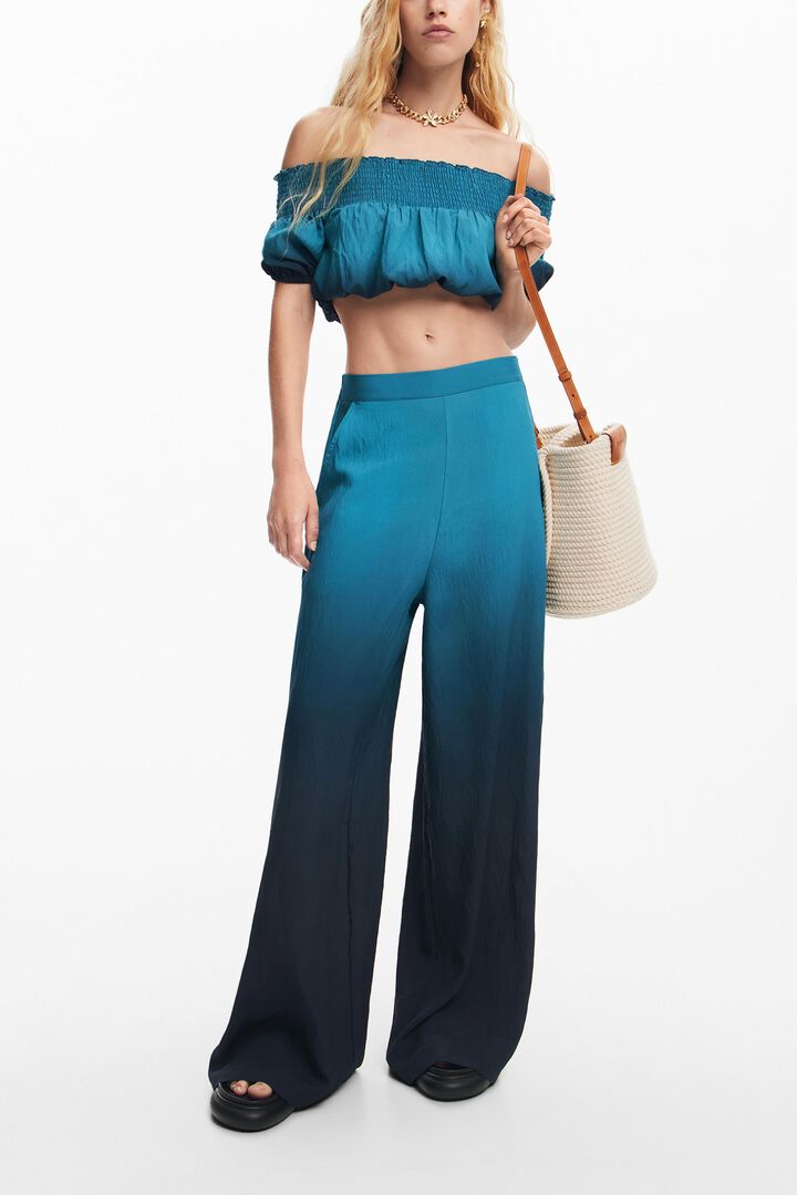 Loose gradient trousers | Desigual