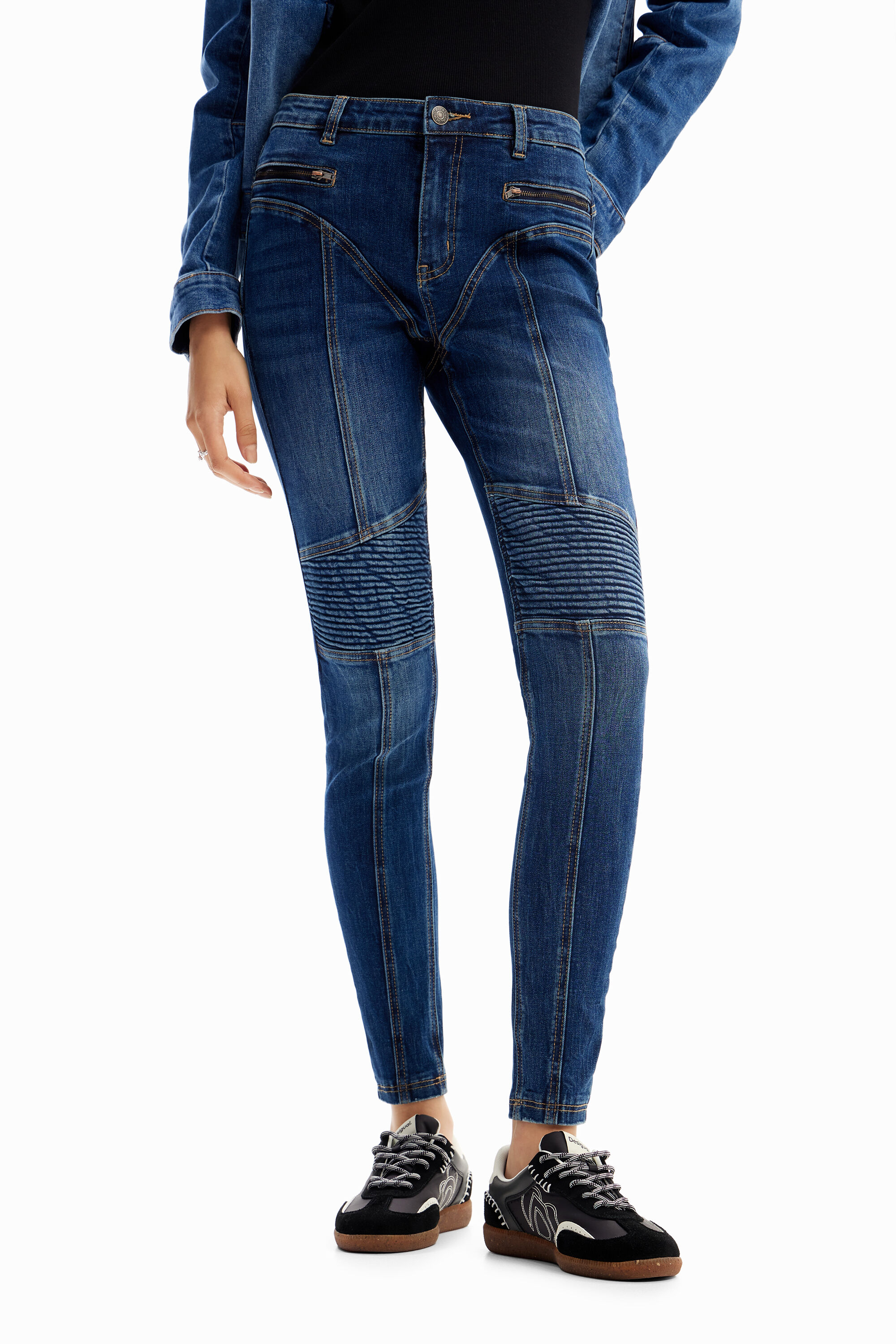 Ladies cheap moto jeans