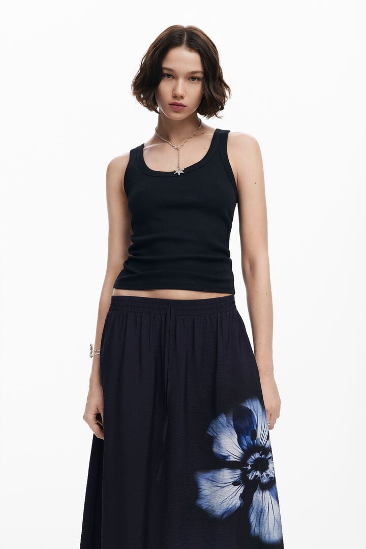 Falda larga flor | Desigual
