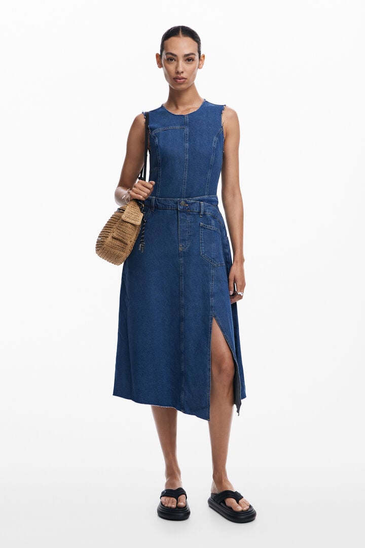 Vestido midi denim