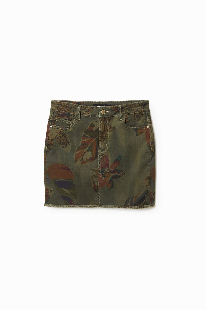 Minifalda de camuflaje floral | Desigual