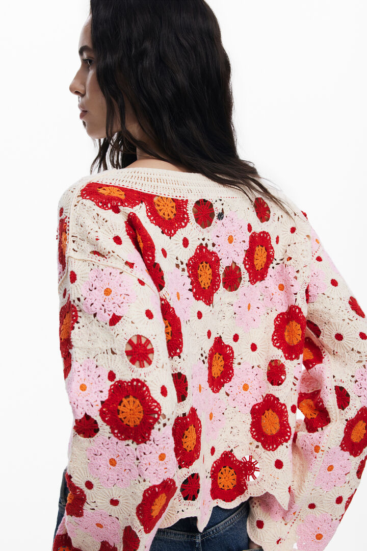 Vícebarevný háčkovaný top | Desigual