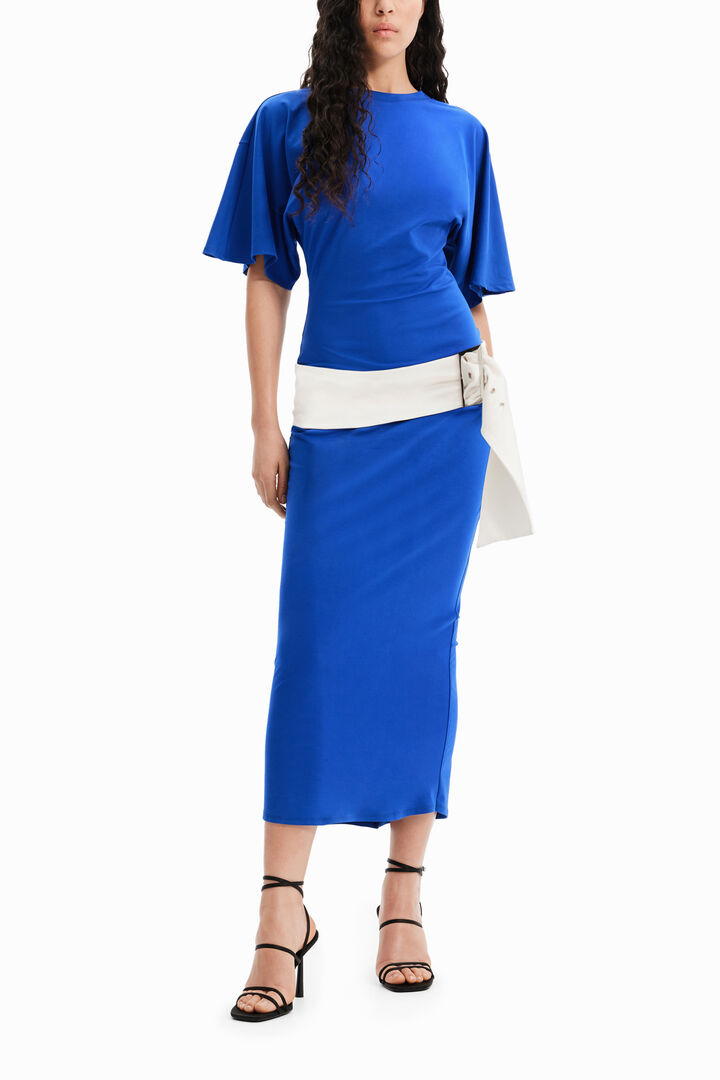 Nathy Peluso belt dress | Desigual