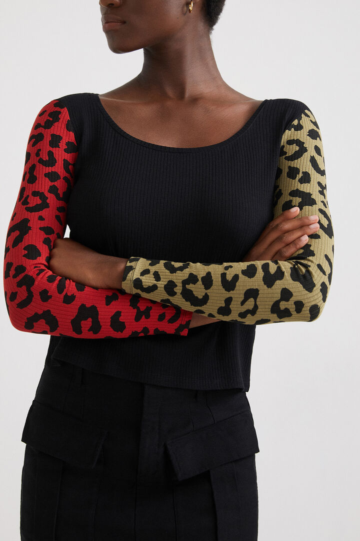 T-shirt slim animal print | Desigual
