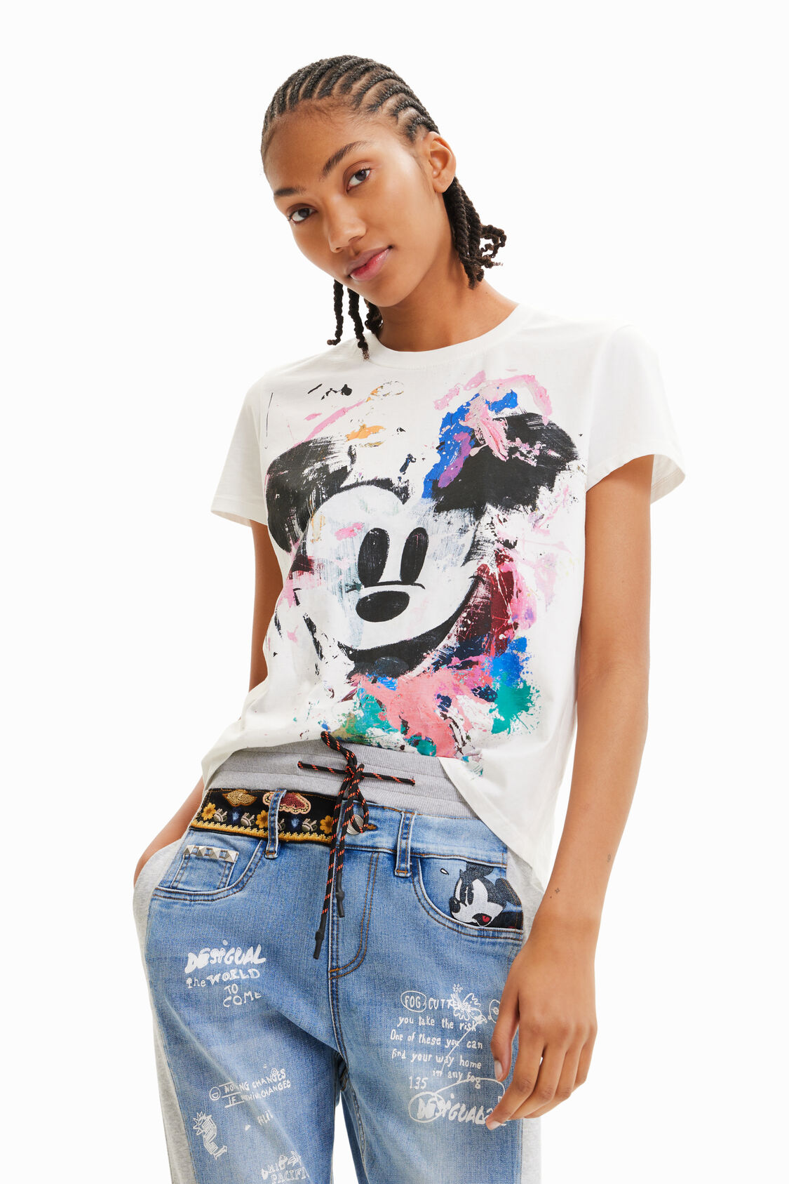 martillo No quiero Bastante Camiseta Mickey Mouse arty de mujer I Desigual.com