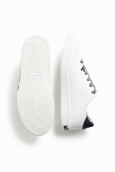 Synthetic leather sneakers glitter embellishments | Desigual