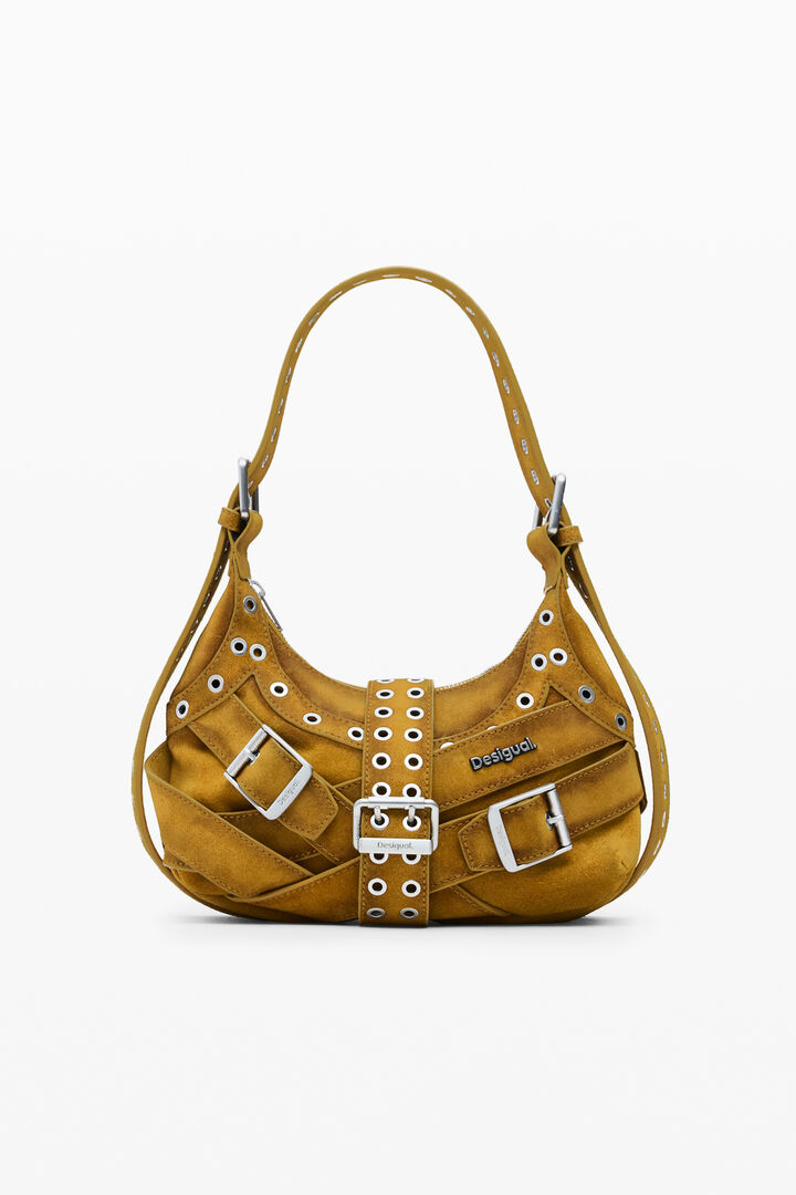 Small leather bag with straps