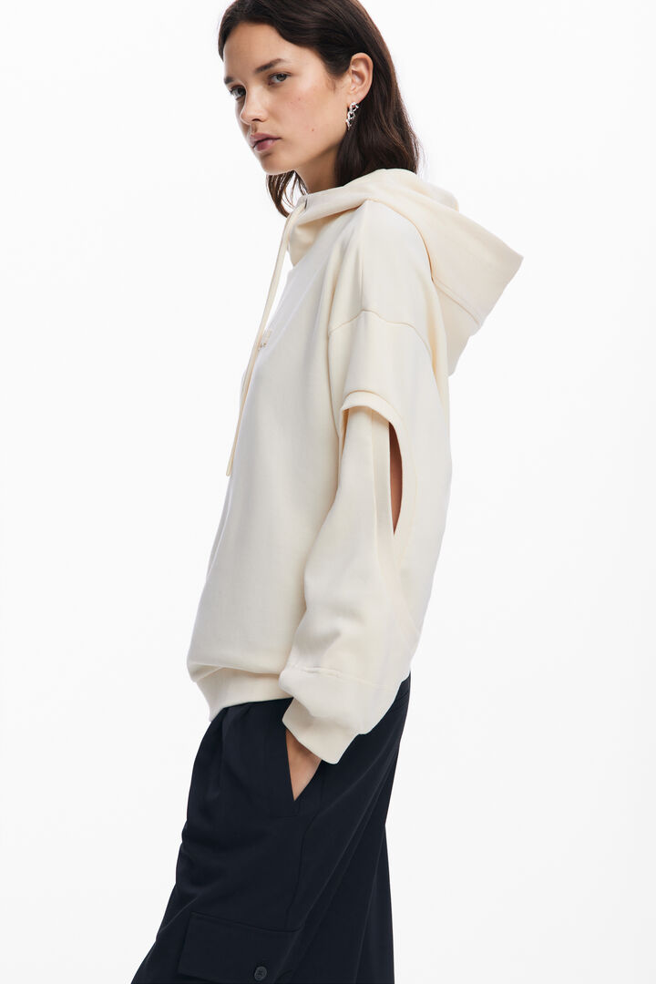 Oversized sweatshirt with sleeve slits | Desigual