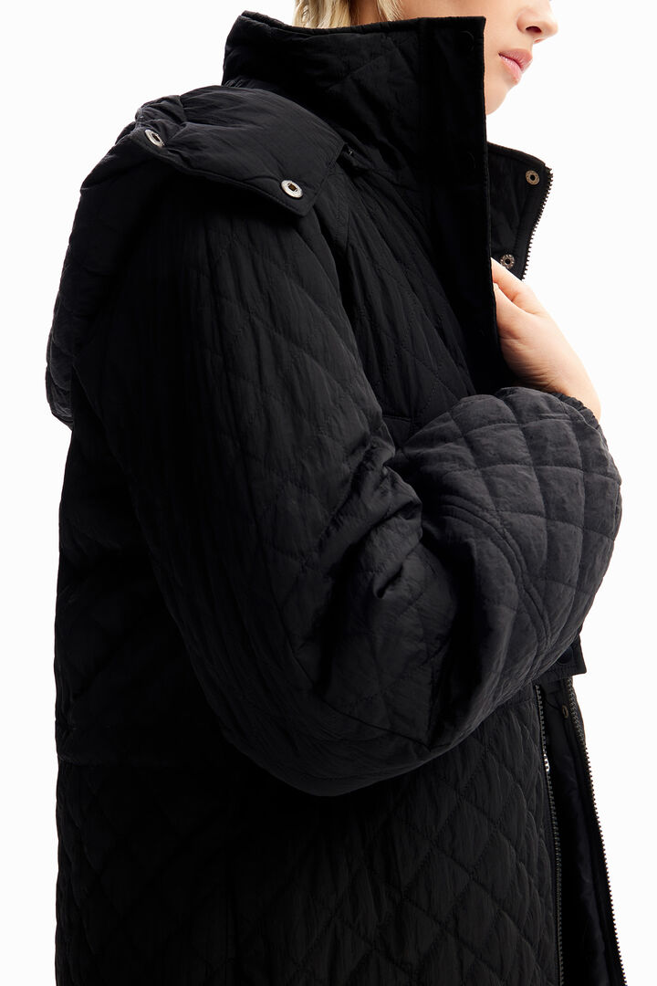 Manteau matelassé manches froncées | Desigual
