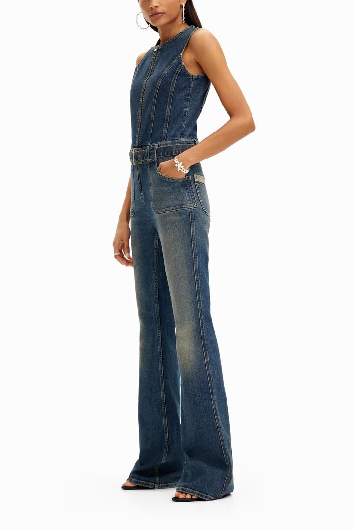Fitted denim jumpsuit | Desigual