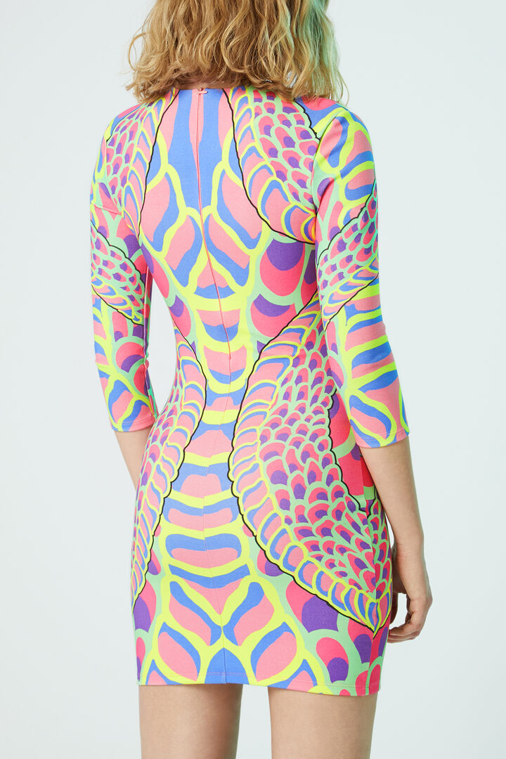 Slim short dress 3/4 sleeve | Desigual