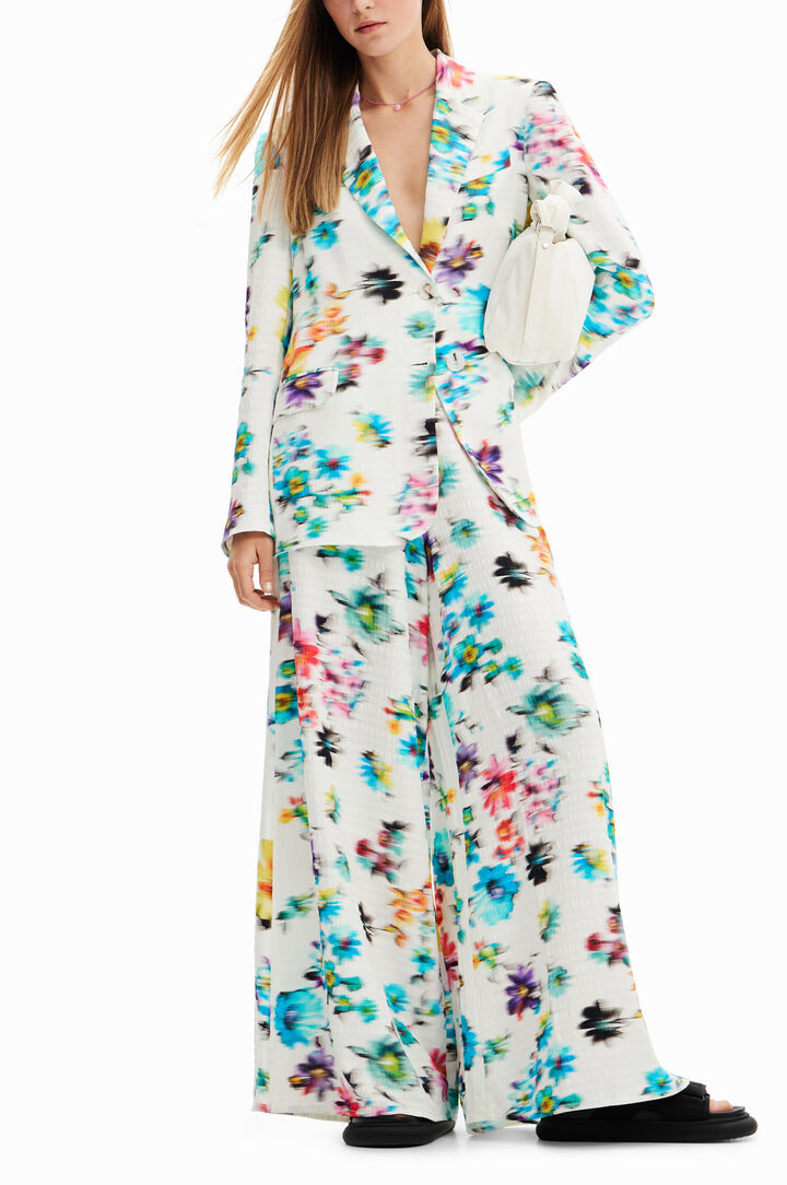 Blazer flores textura | Desigual