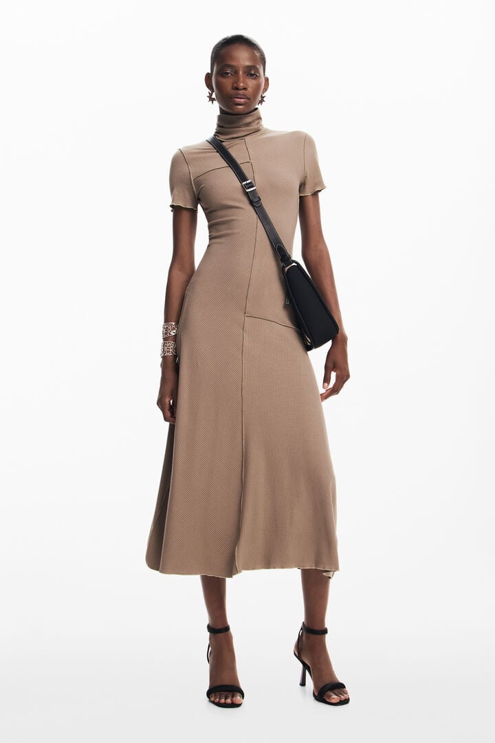 Midi dress with high neck | Desigual