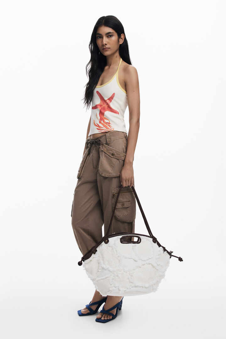 Embroidered medium bag | Desigual