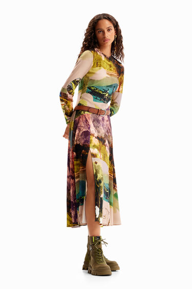 Vestit midi collage M. Christian Lacroix | Desigual