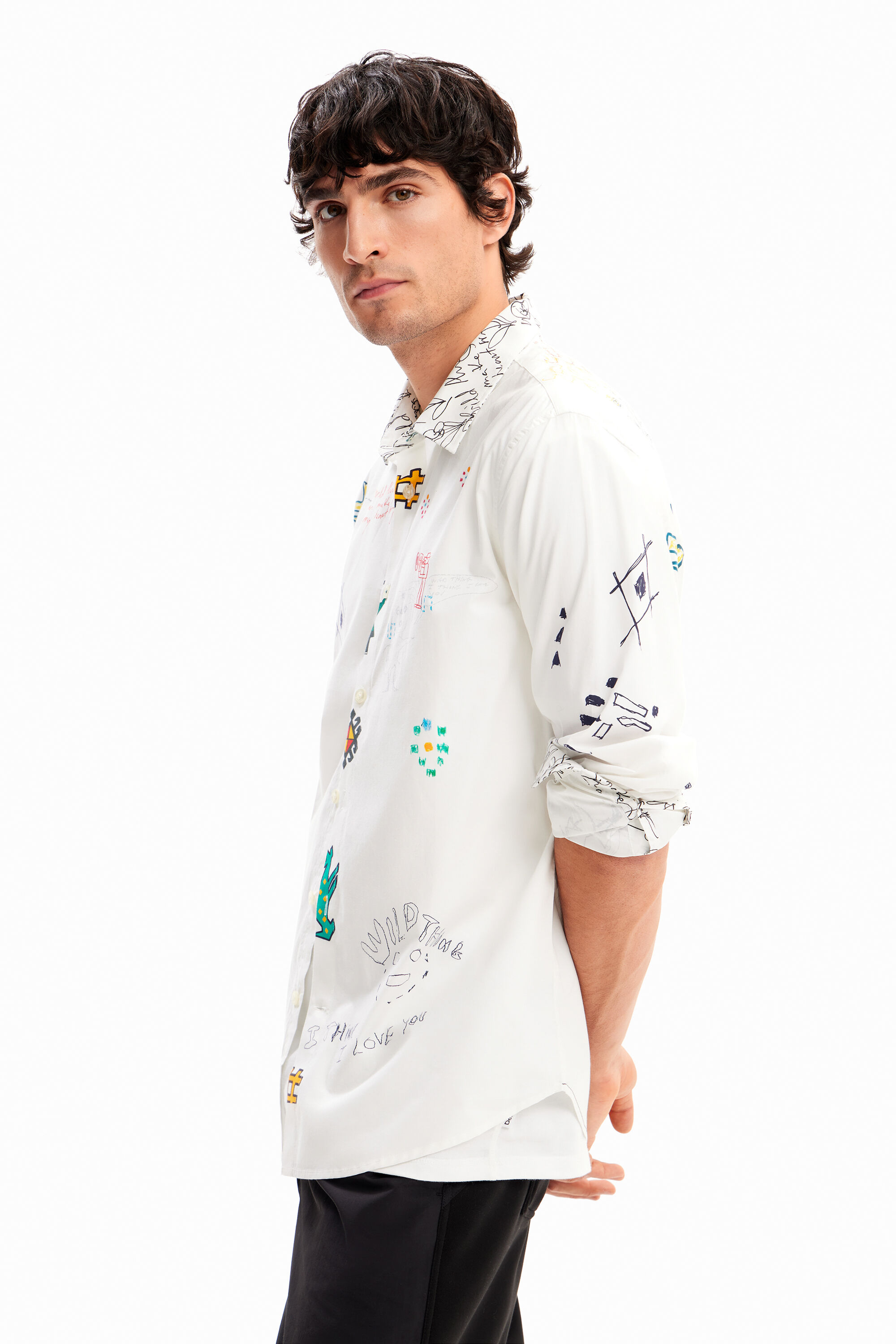 Chemise illustr e messages pour homme I Desigual