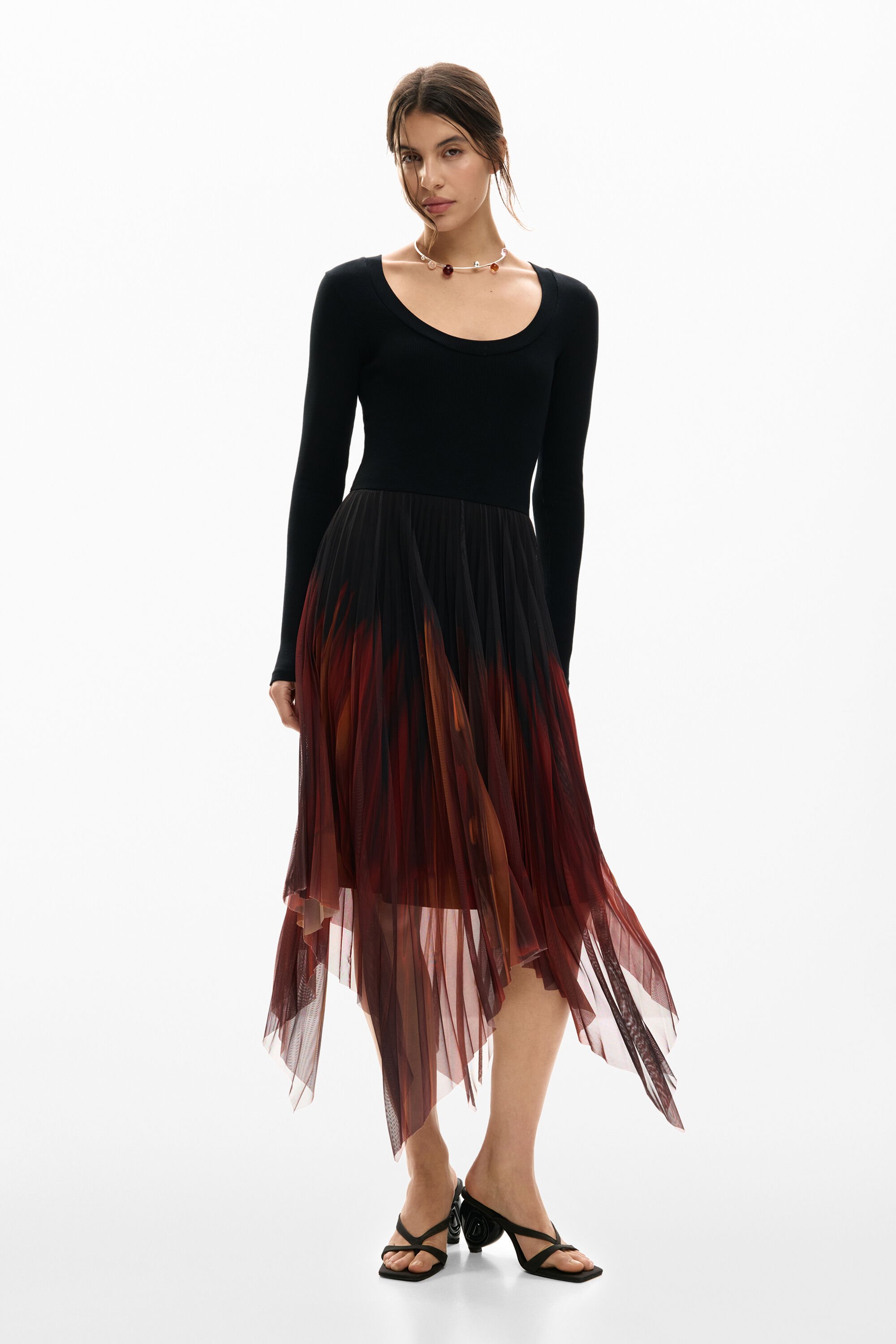 Desigual, Enges Midikleid, Damen, Schwarz, L