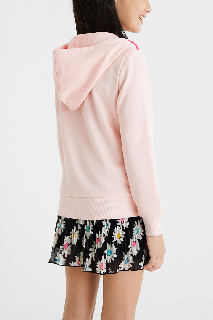 Sweatshirt com capuz e patchwork em ganga | Desigual