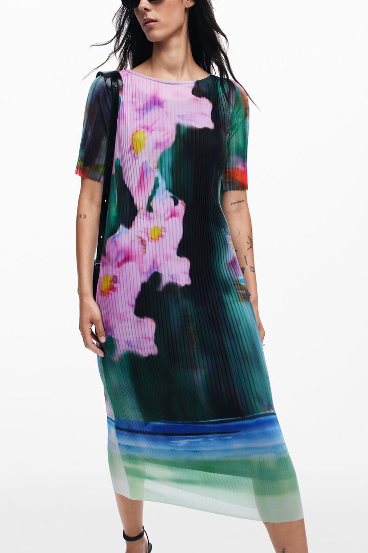 Vestido midi flores | Desigual