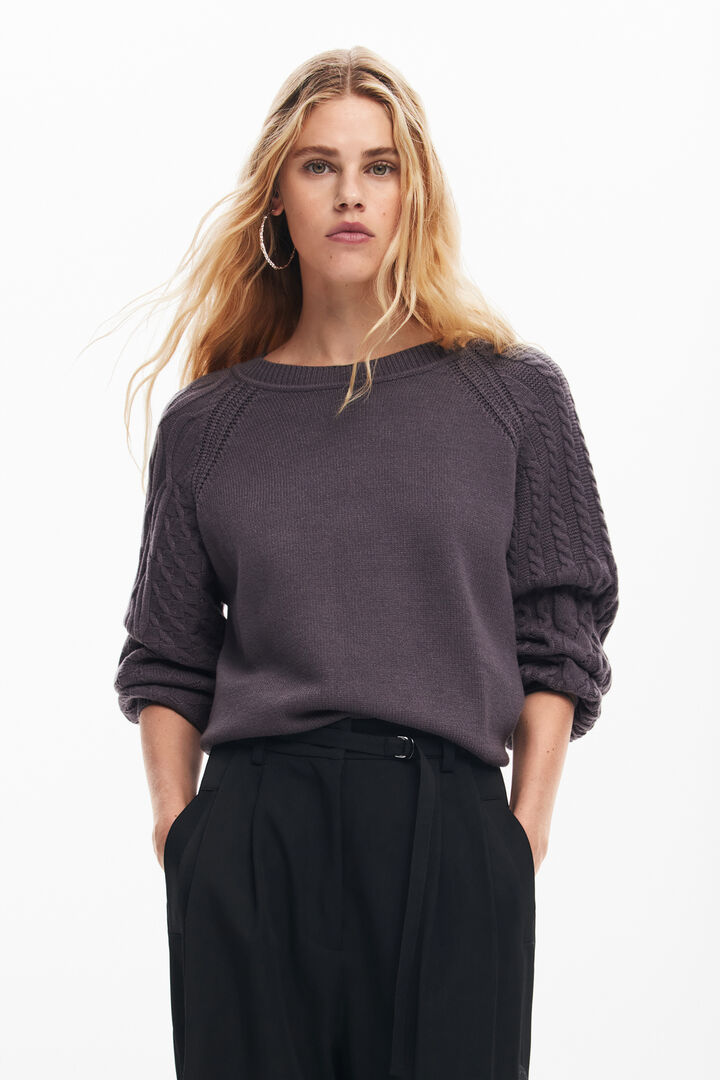 Textured sleeve sweater | Desigual