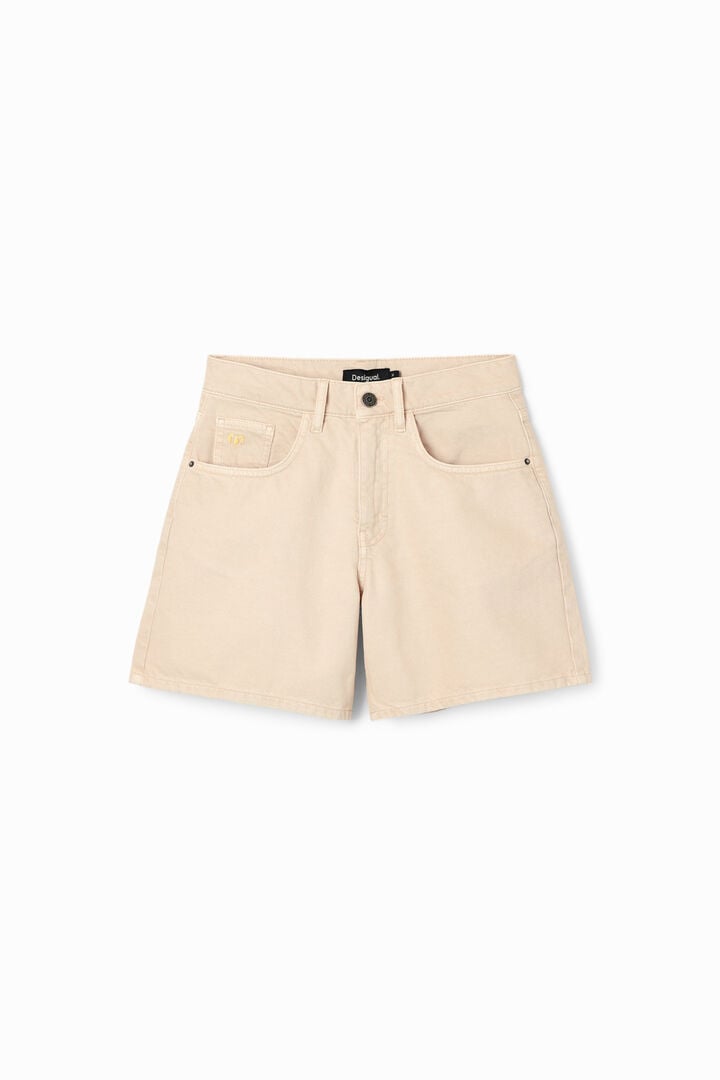 Plain denim shorts
