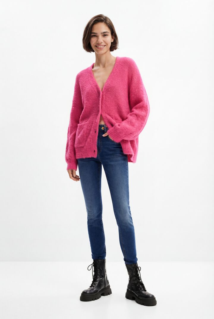 Vaqueros Slim flores bordadas | Desigual