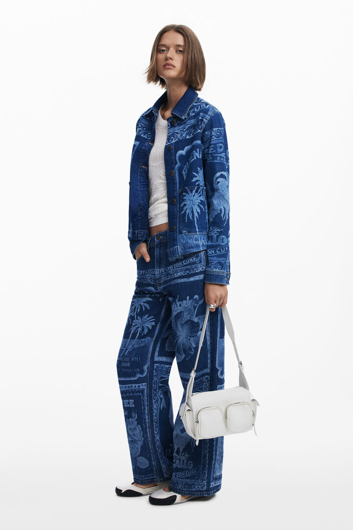 Kleine Ledertasche mit Taschen | Desigual