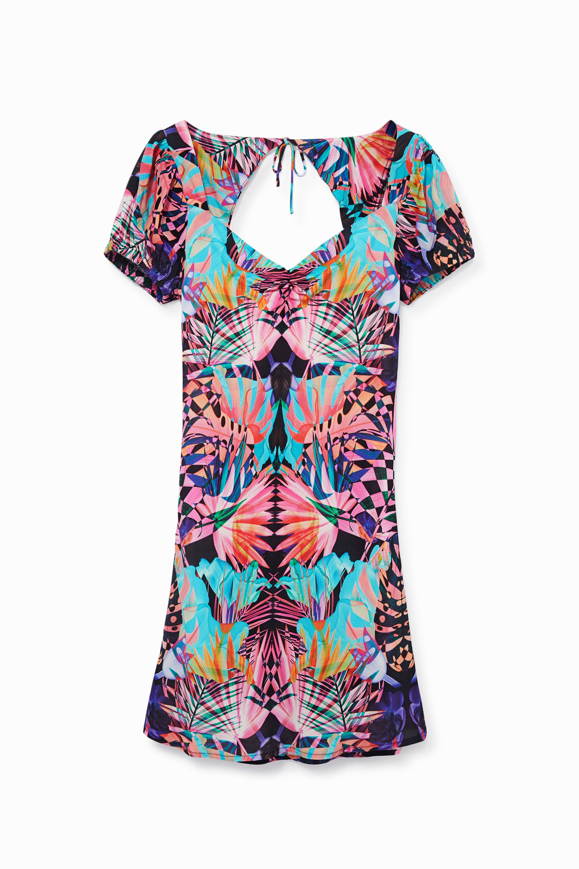 Desigual Arty Print Dress In Red