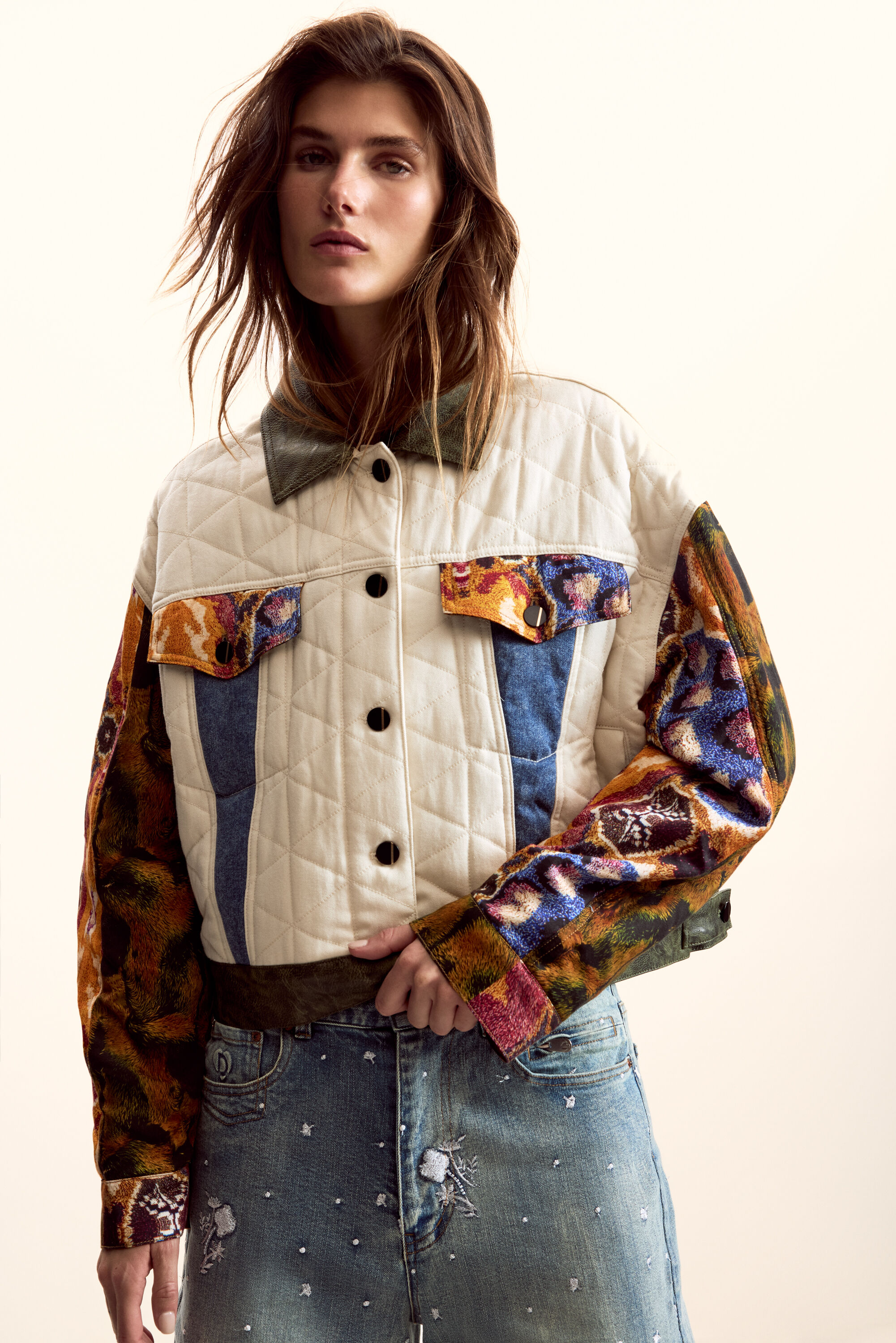 Trucker jacket M. Christian Lacroix multicolour Women's I Desigual.com