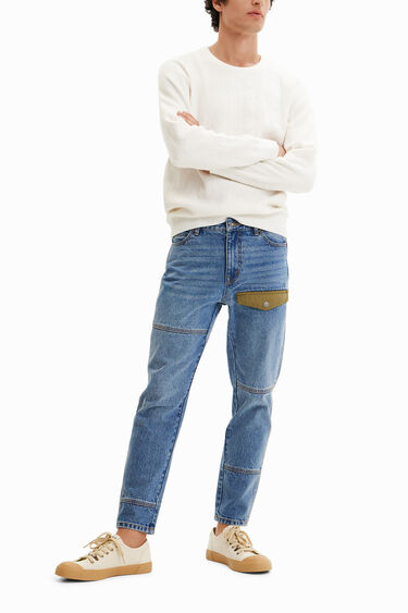 Straight patchwork jeans | Desigual