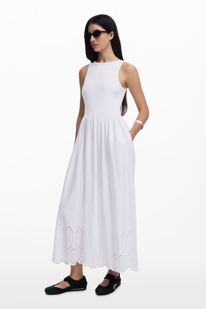 Vestido combinado midi | Desigual